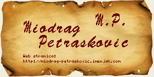 Miodrag Petrašković vizit kartica